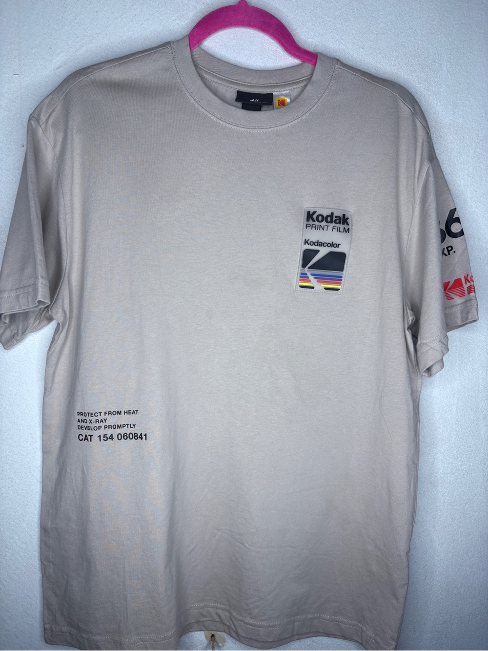 H&M Cream Kodak Print Film Graphic Short Sleeve Tee
